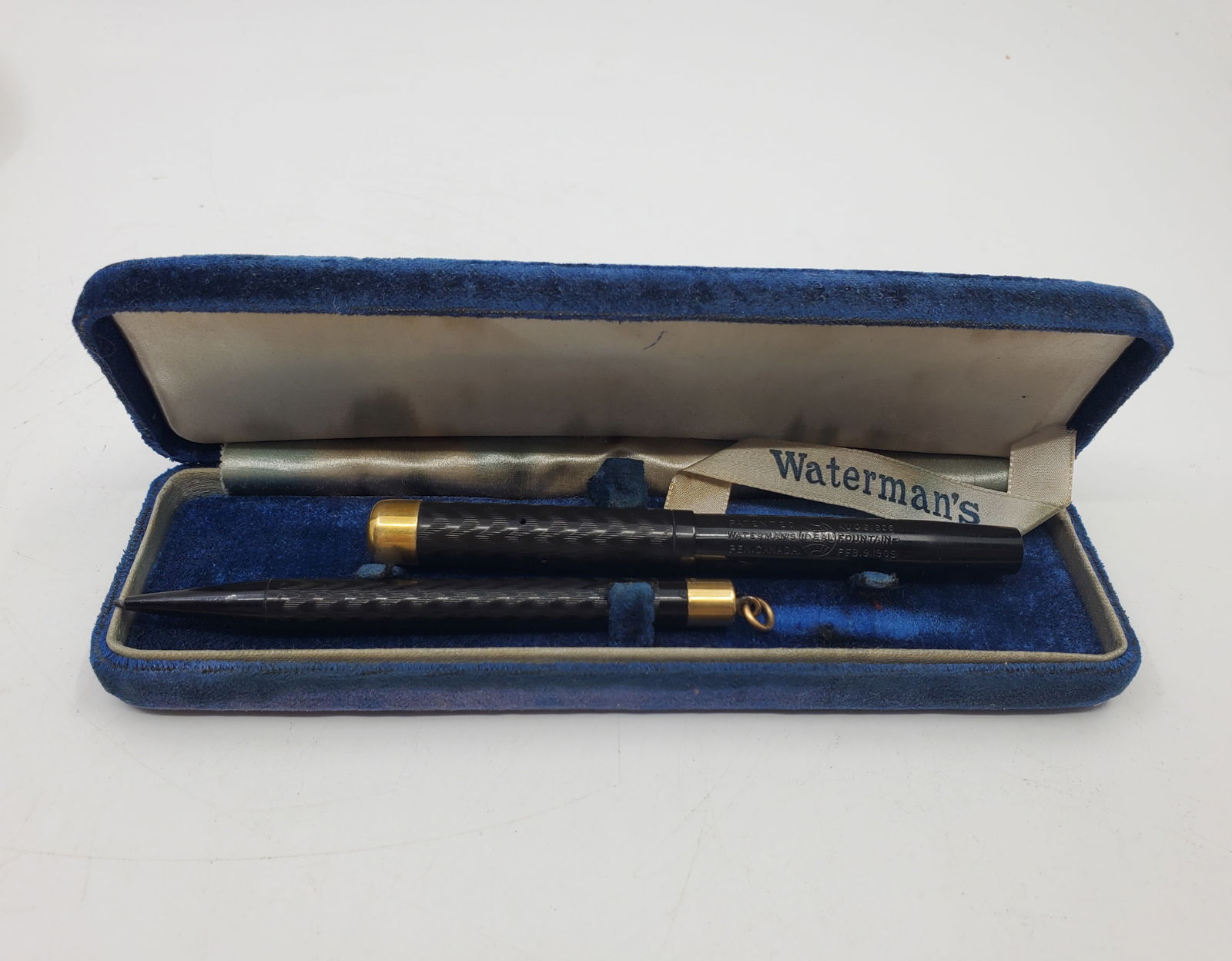 Antique Waterman's Mechanical pencil and Fountain Pen Circa 1909 with Box (1 of 8)
