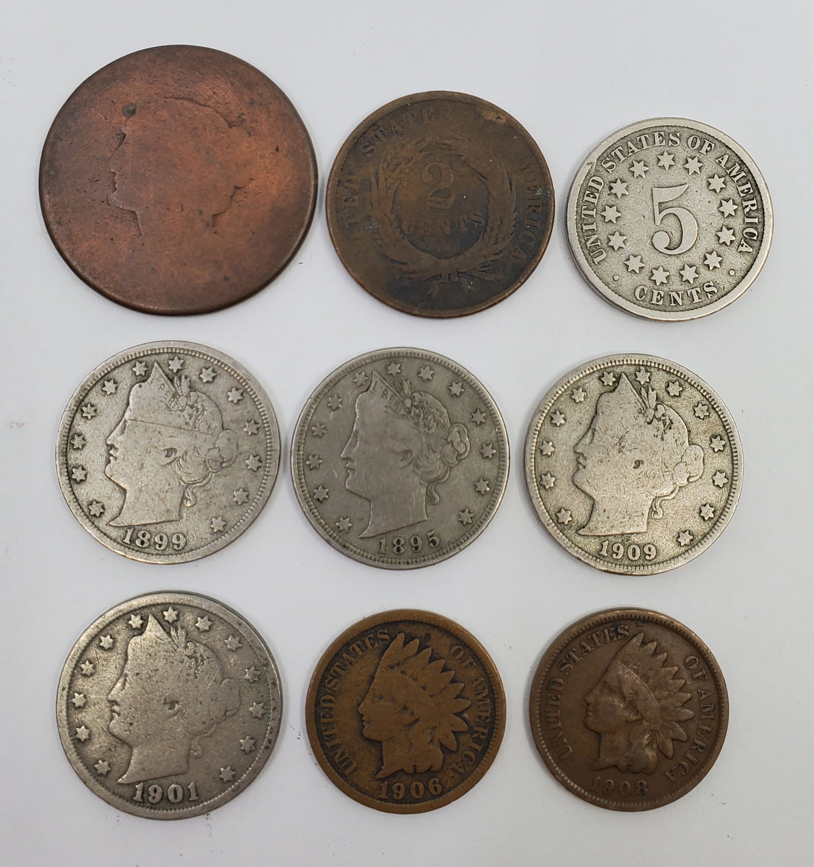 Lot of 9 US Coins 100+Years Old - Take a look ! (1 of 2)