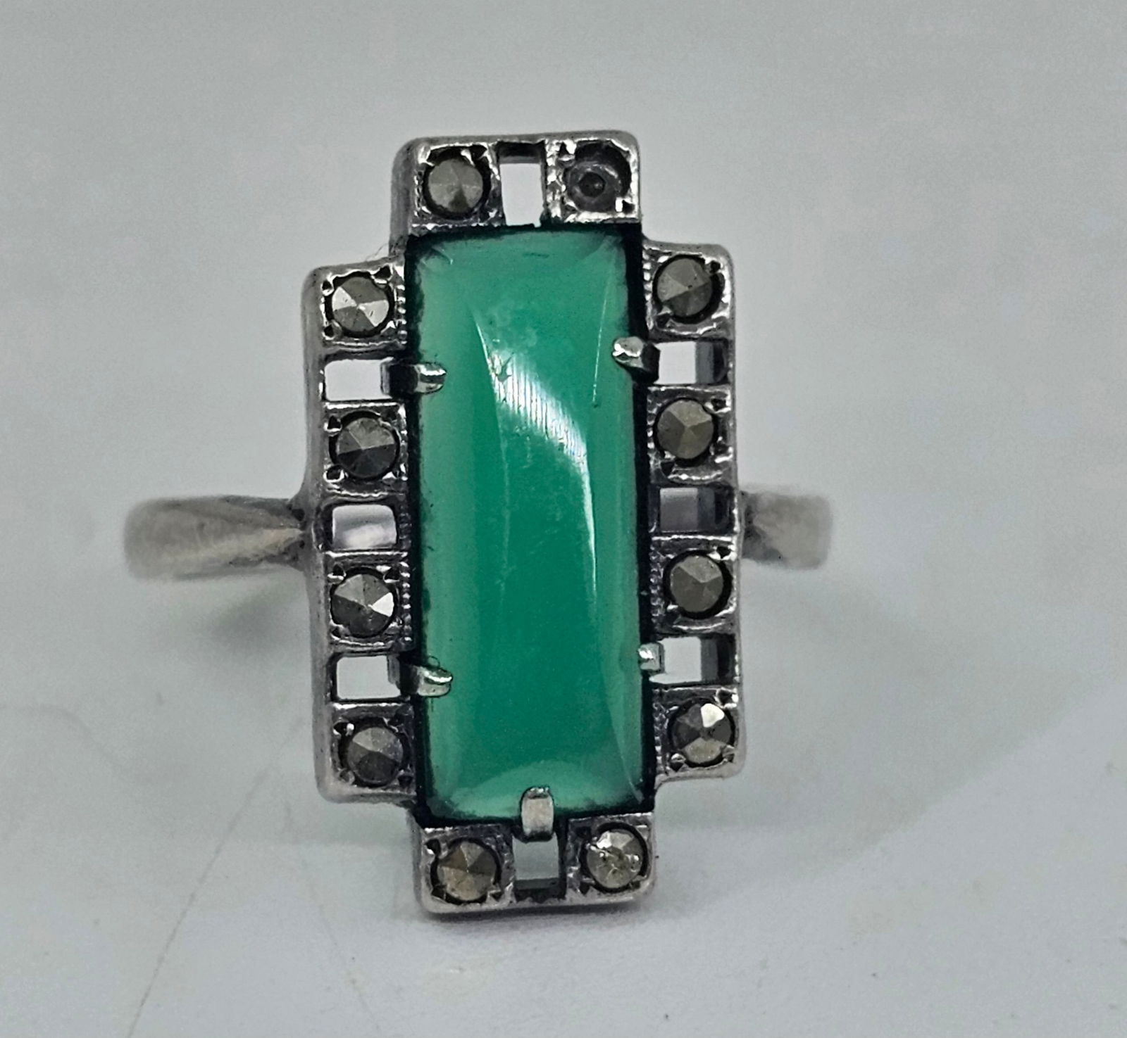 Antique Art Deco Sterling Silver Ring (1 of 5)