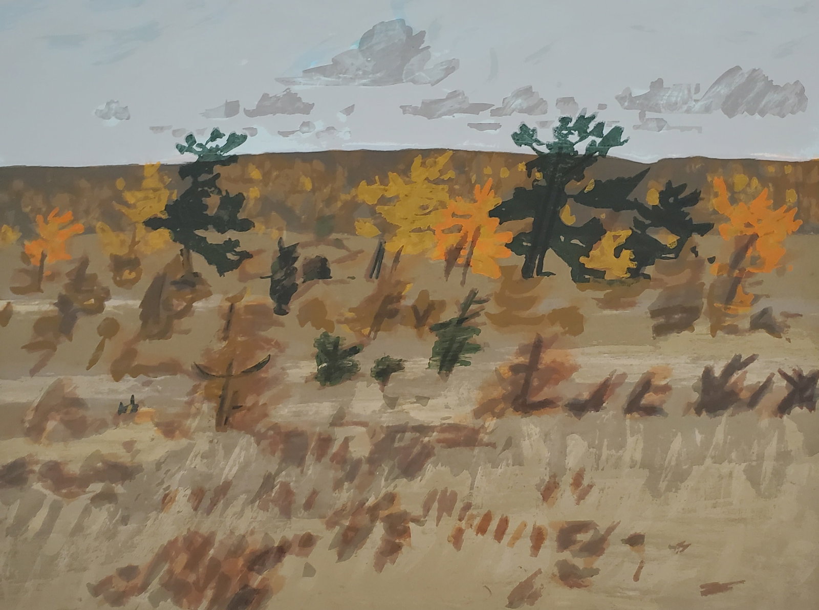 Bobak, Bruno (1923-2022), Canadian, Autumn: Artist: Bobak, Bruno (1923-2022), Canadian Titre, Autumn Description (FR) : Lithographie sur papier, 43/150, signee en bas a droite Bruno Bobak Description (ENG) : Lithograph on paper, 43/150, signed 
