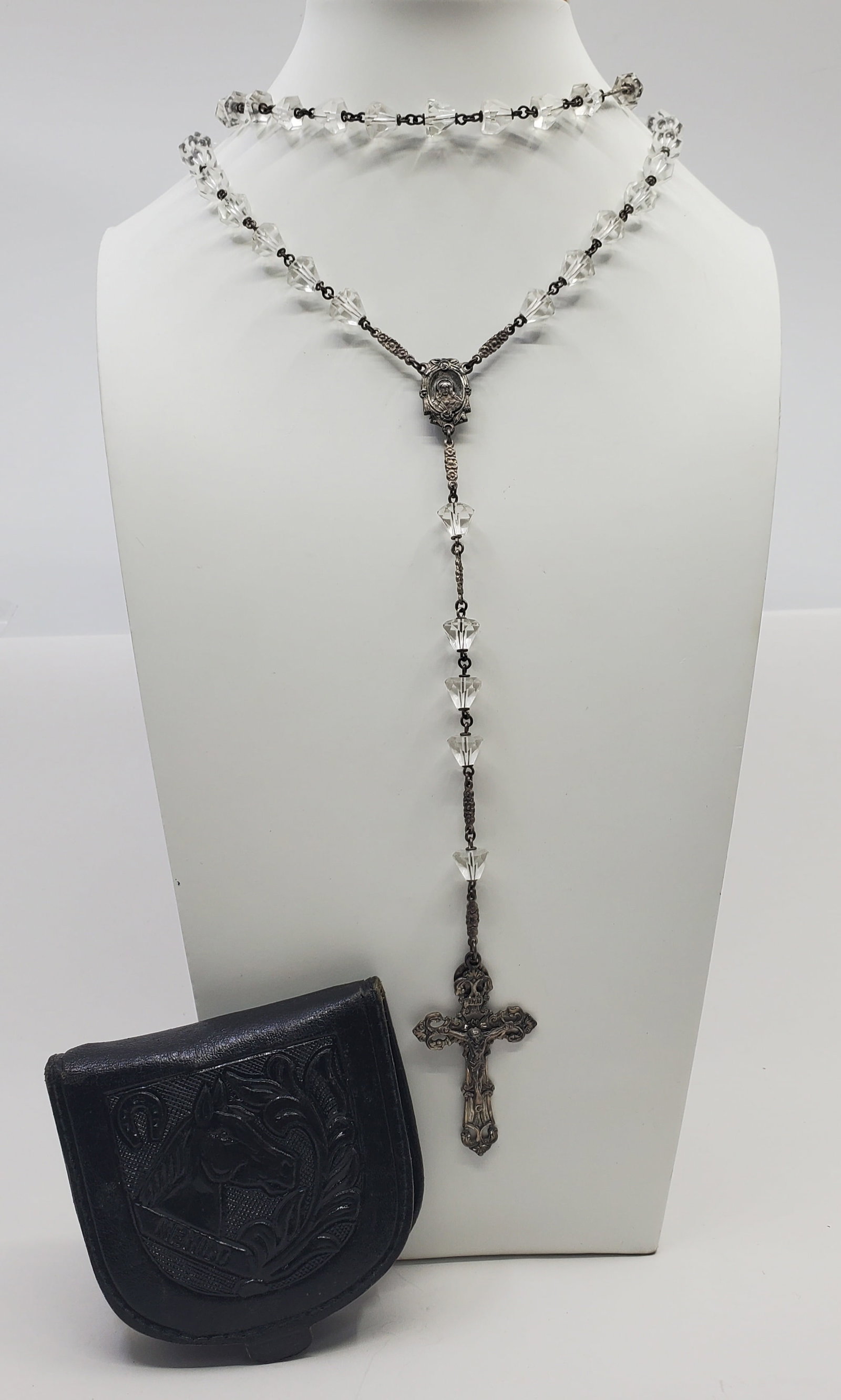 Vintage RLC Sterling Silver and Crystal Rosary (1 of 11)
