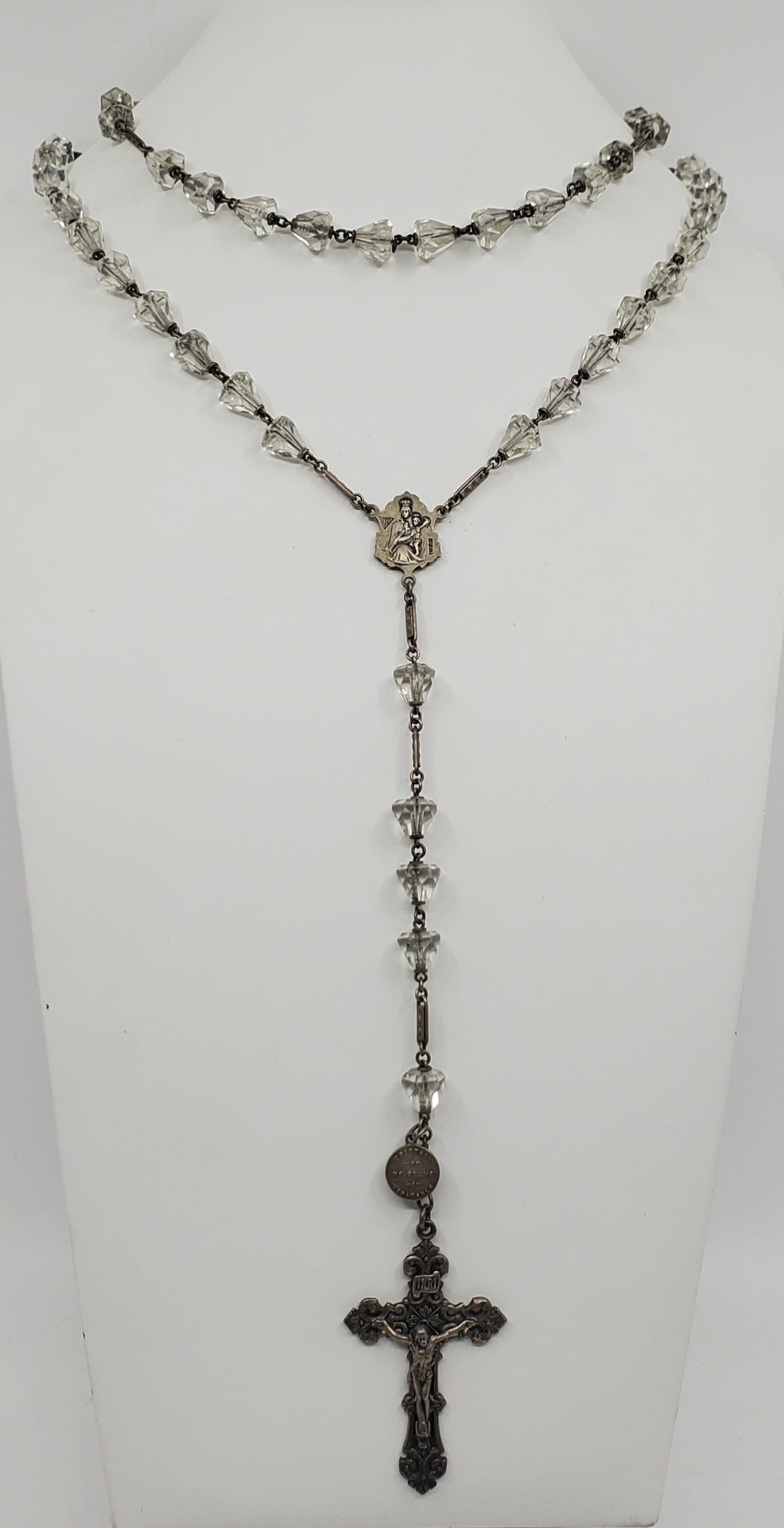 Vintage Sterling Silver Crystal Rosary (1 of 15)