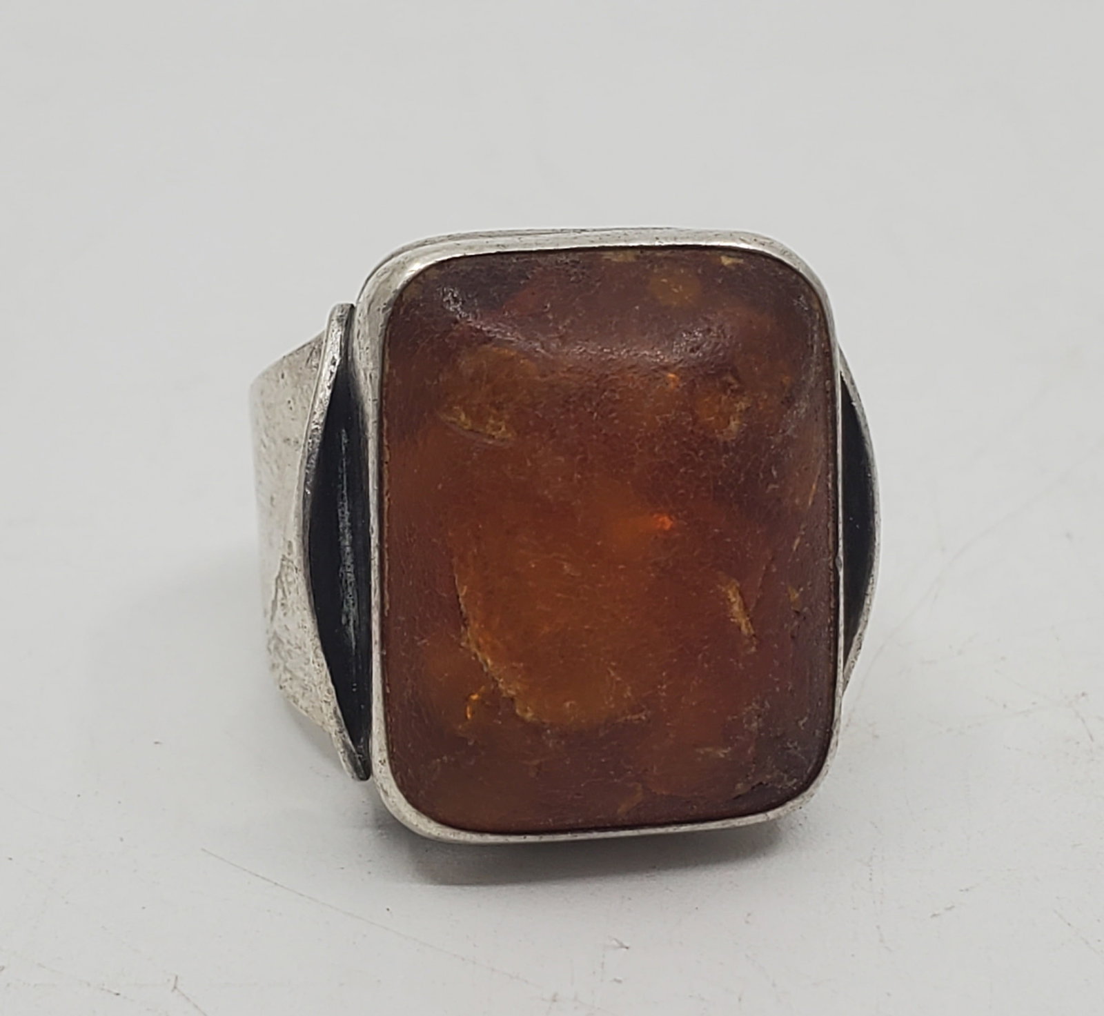 Vintage German, ,835 Silver Amber RIng (1 of 9)