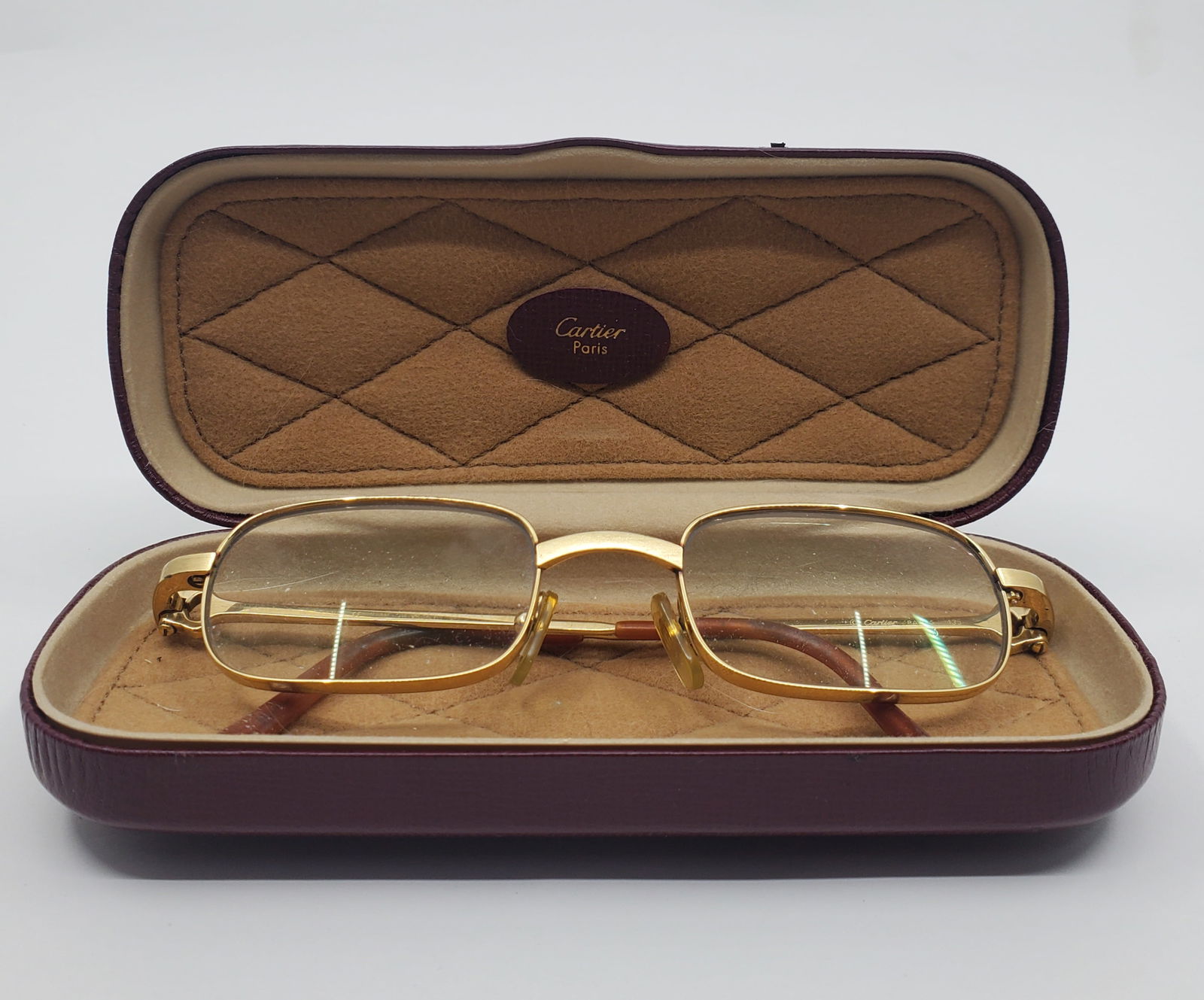Vintage CARTIER Glasses Spider 48 21 135 Gold Plated With Case (1 of 11)