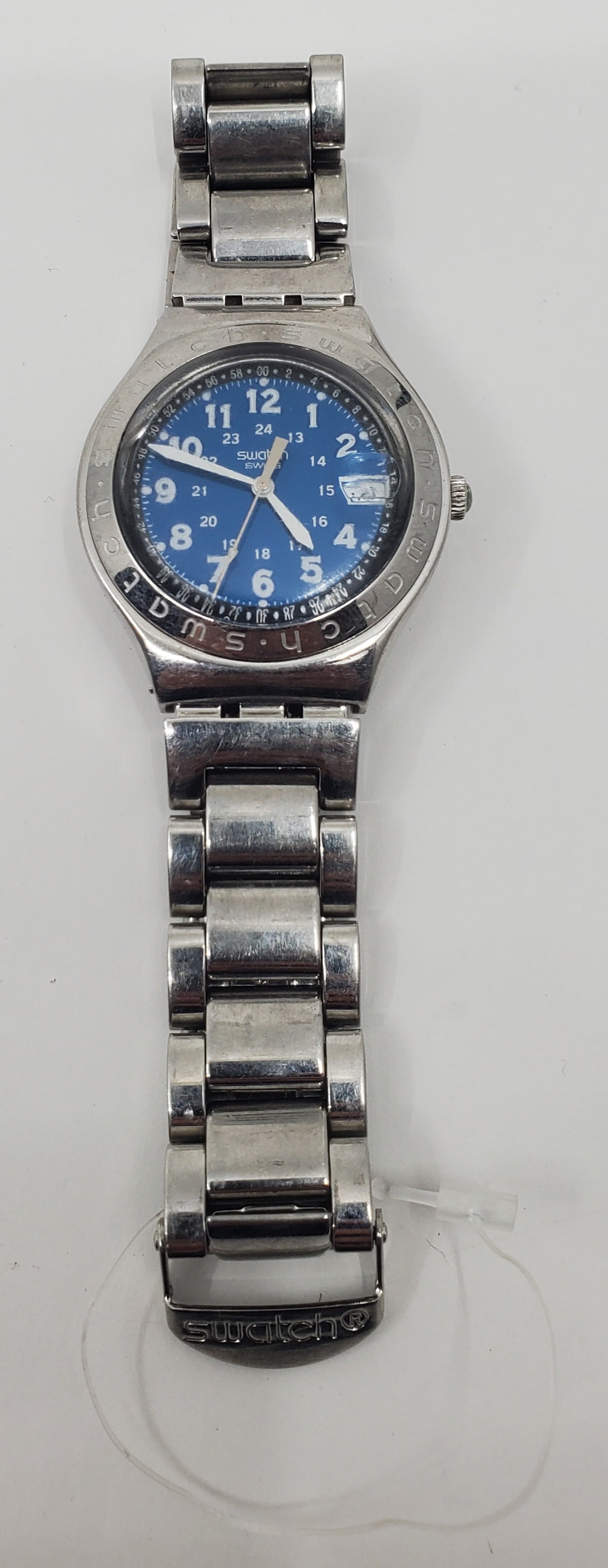 SWATCH Iriny Mens Wristwatch Stainless Steel: 36 mm in diameter Needs a new battery.