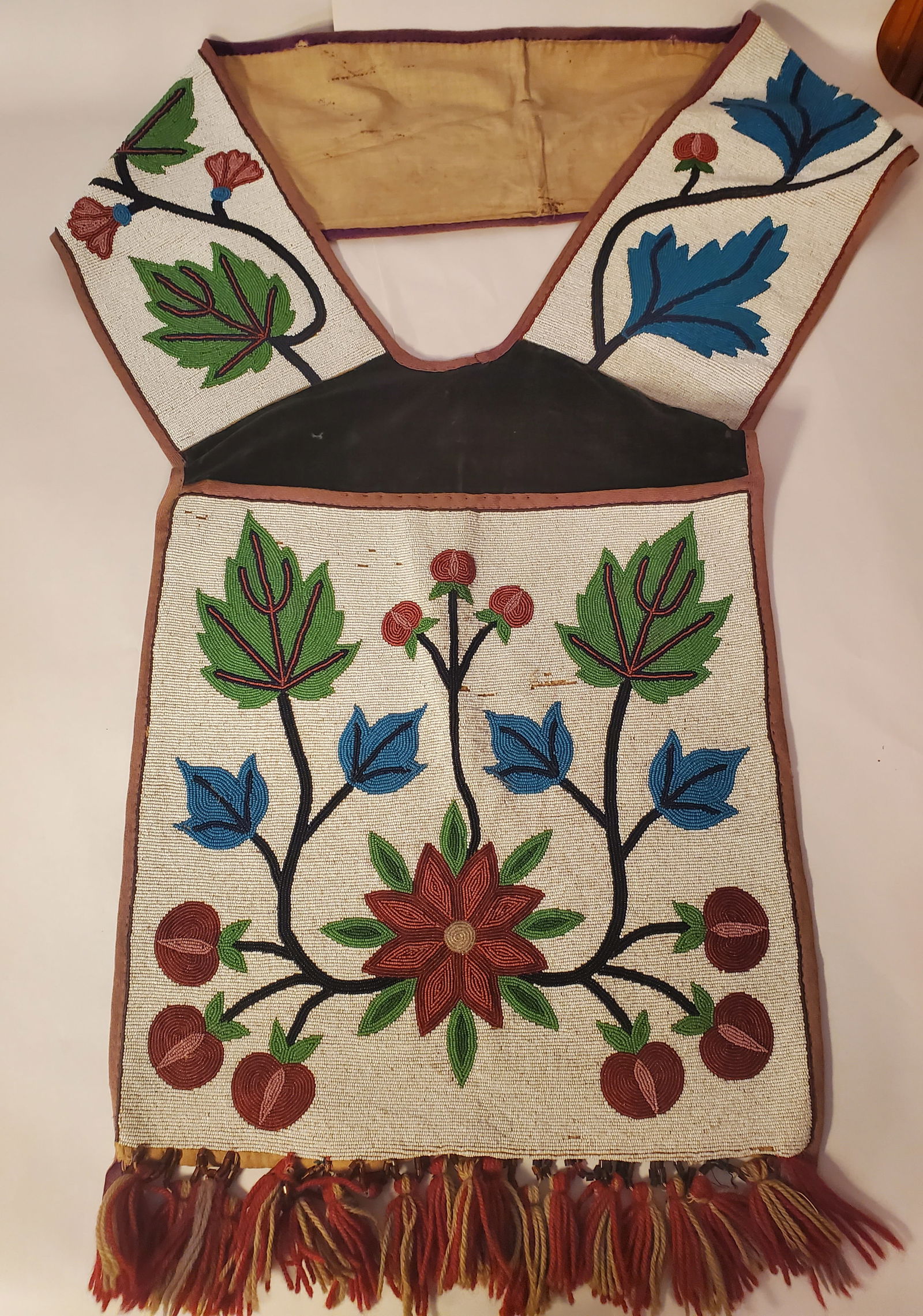 Vintage NATIVE AMERICAN Heavy Beaded Ceremonial Apron (1 of 4)