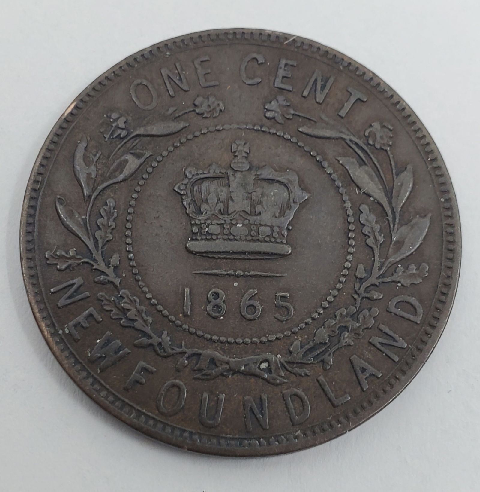 NEWFOUNDLAND 1865 Large Cent VF Condition (1 of 2)