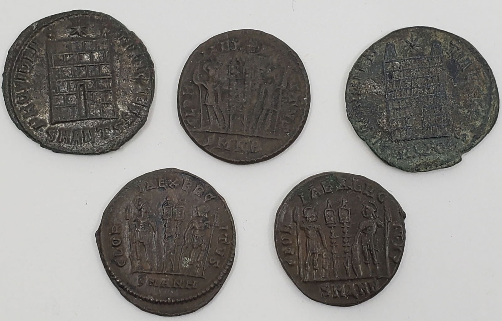 5 Nice Roman Bronze Coins Constantine and his Sons (1 of 2)