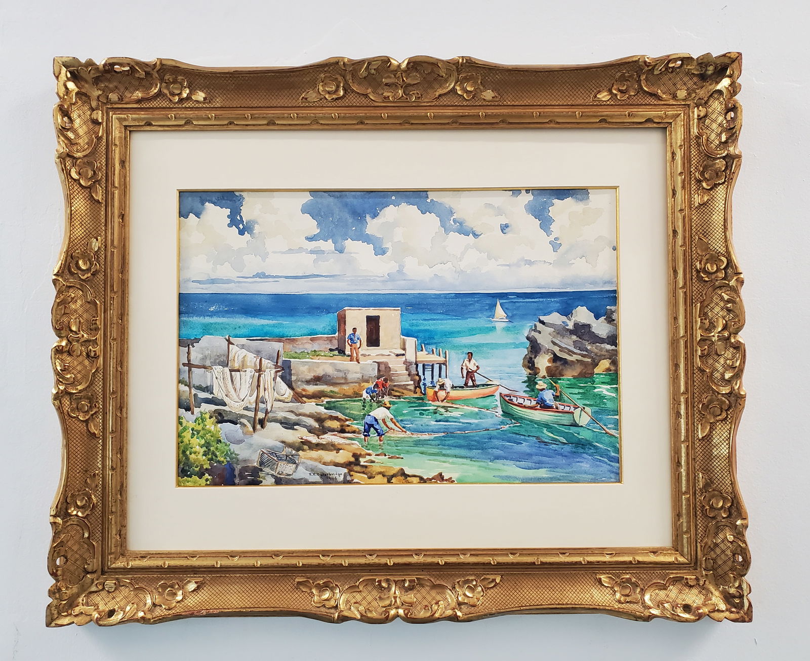 Outerbridge, R.H (1919-1997) Bermuda, Fisherman near Water (1947) (1 of 3)