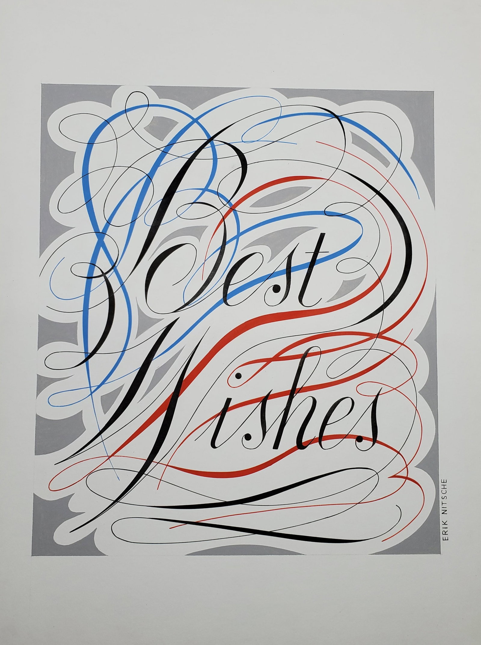 Nitsche, Erik (1908 - 1998) Swiss, Best Wishes (1986) (1 of 5)