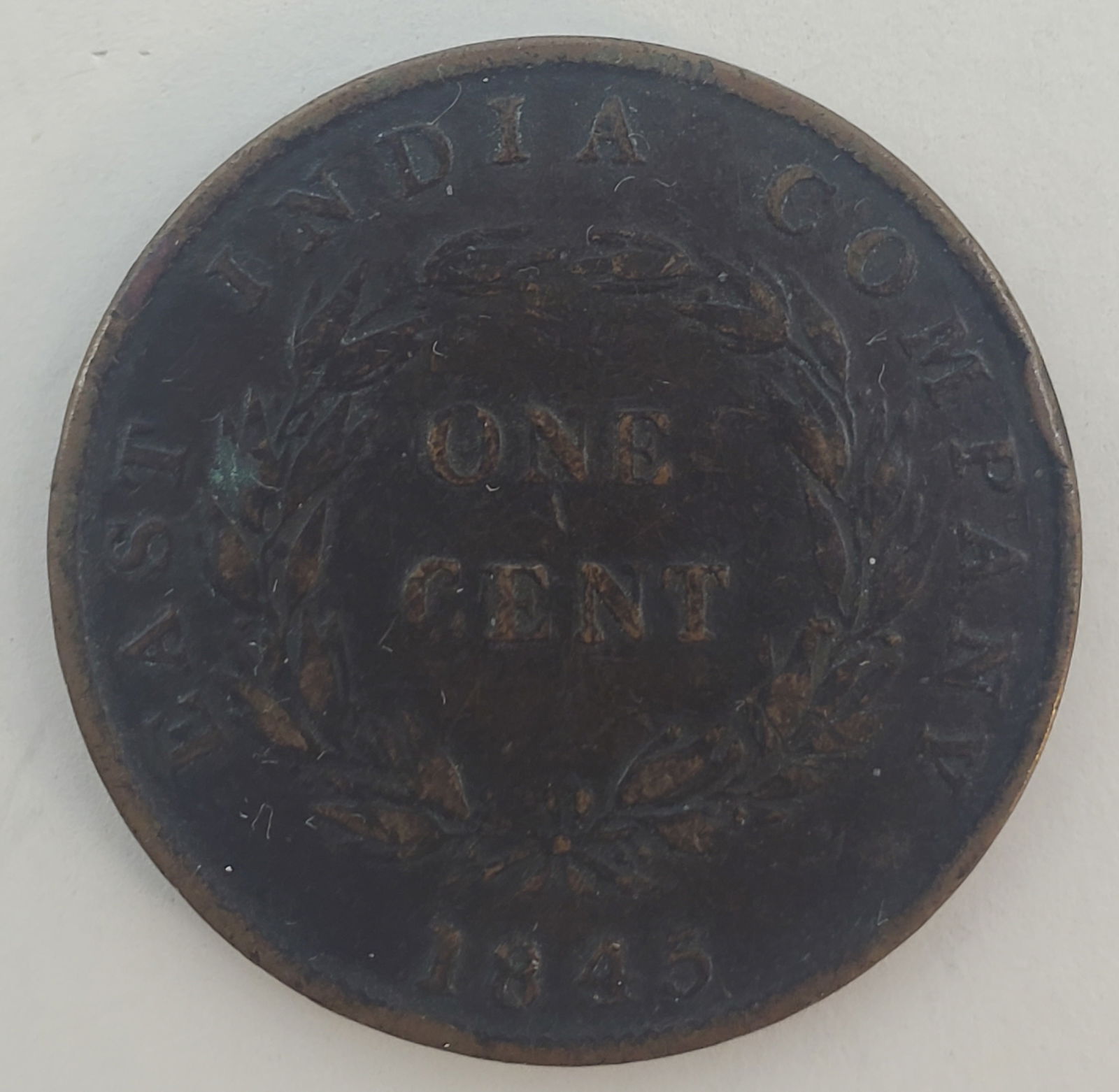 MALASIA Straits Settlements East India Company 1845 1 Cent (1 of 2)