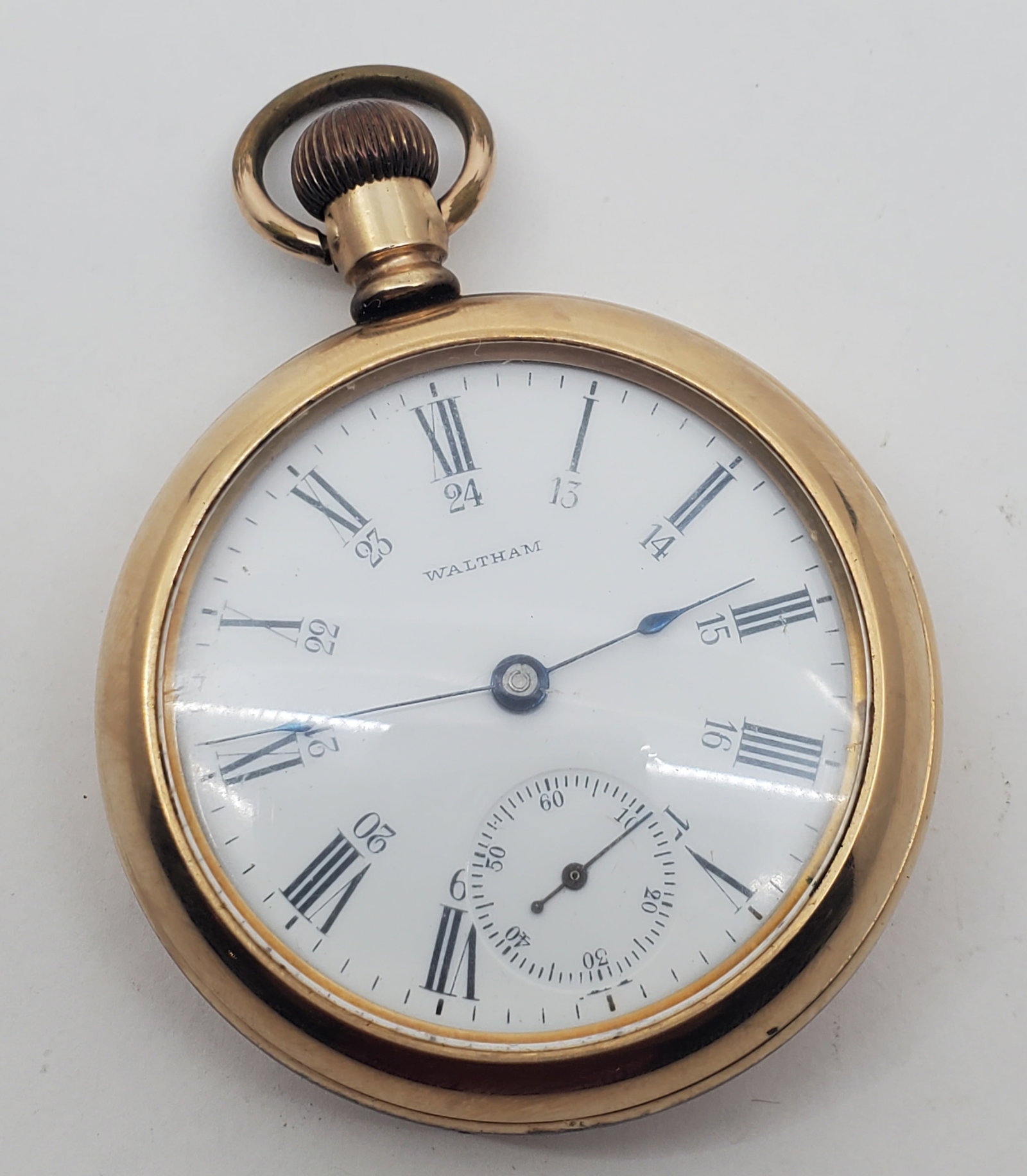 AMERICAN WALTHAM 18s 7J Pocket Watch GF Case: Estimated year of production 1902. In working order, although not verified for accuracy. In A.W.C. Co 20 years guaranteed Gold Filled case.