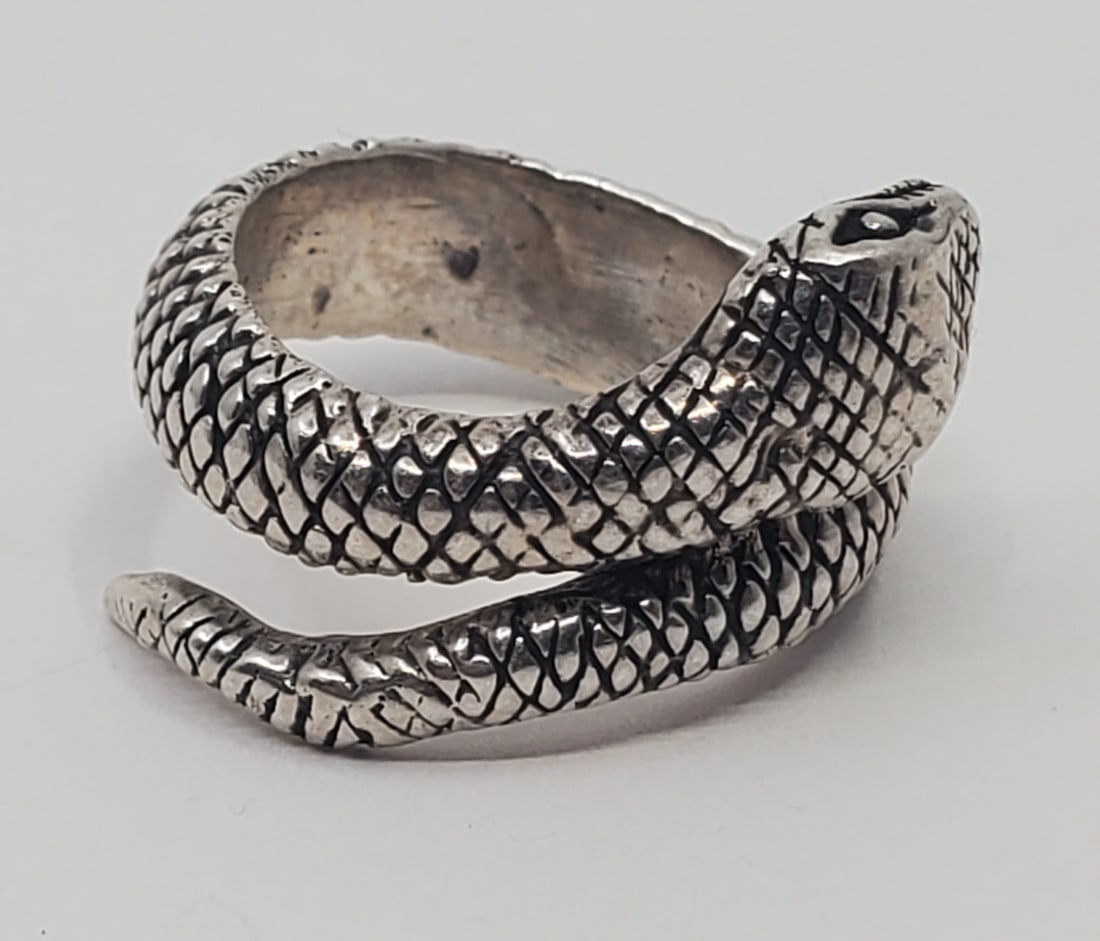 Vintage Sterling Silver Snake Ring (1 of 5)