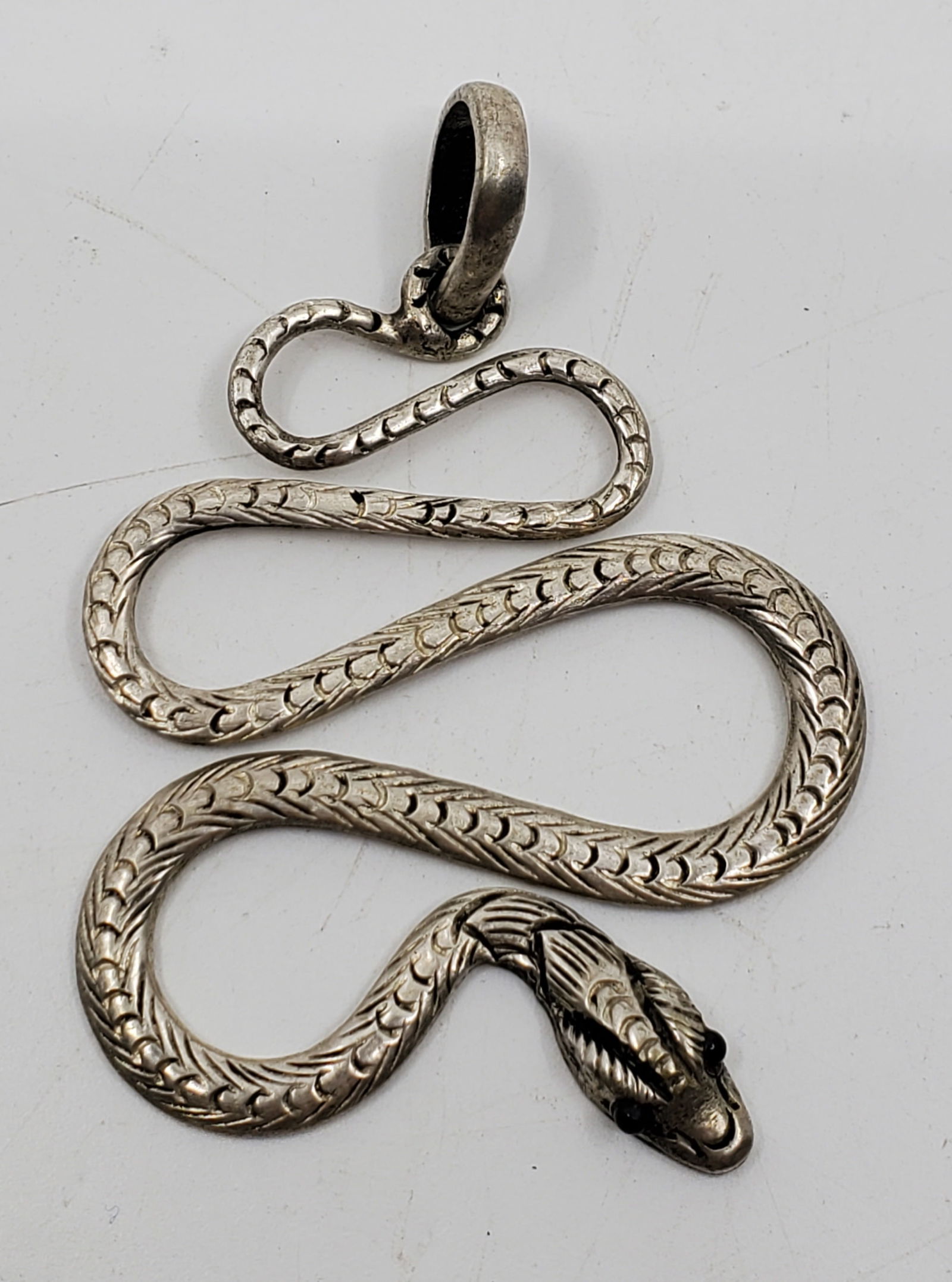 Vintage Sterling Silver Snake Pendant (1 of 5)