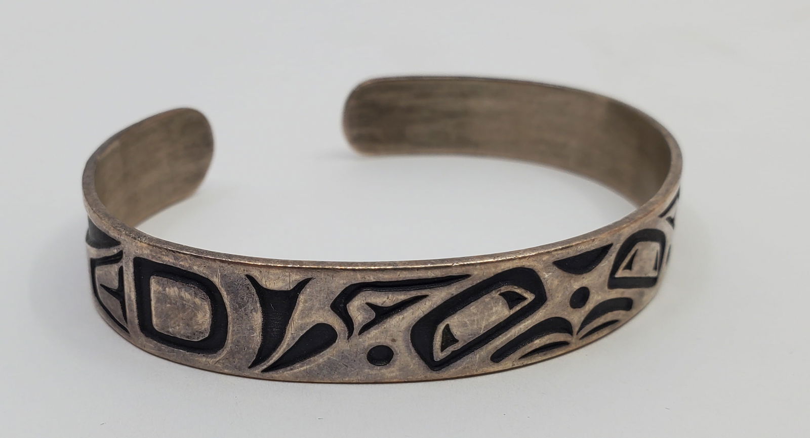 MAG DD, Haida North West Coast Sterling Silver Cuff Bracelet (1 of 4)