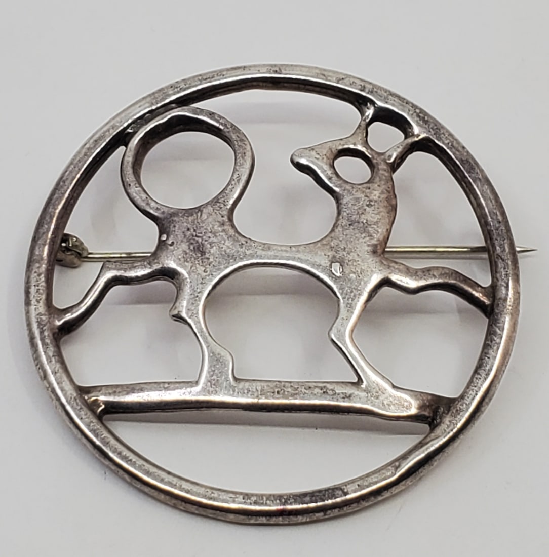 Frank and regine Juhls, Kautokeino Norwegian Modernist Sterling Silver Brooch (1 of 4)