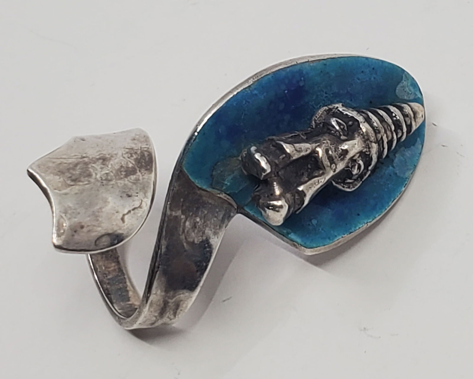 Graziella Laffi, Peruvian Sterling Silver Enameled Ring (1 of 5)
