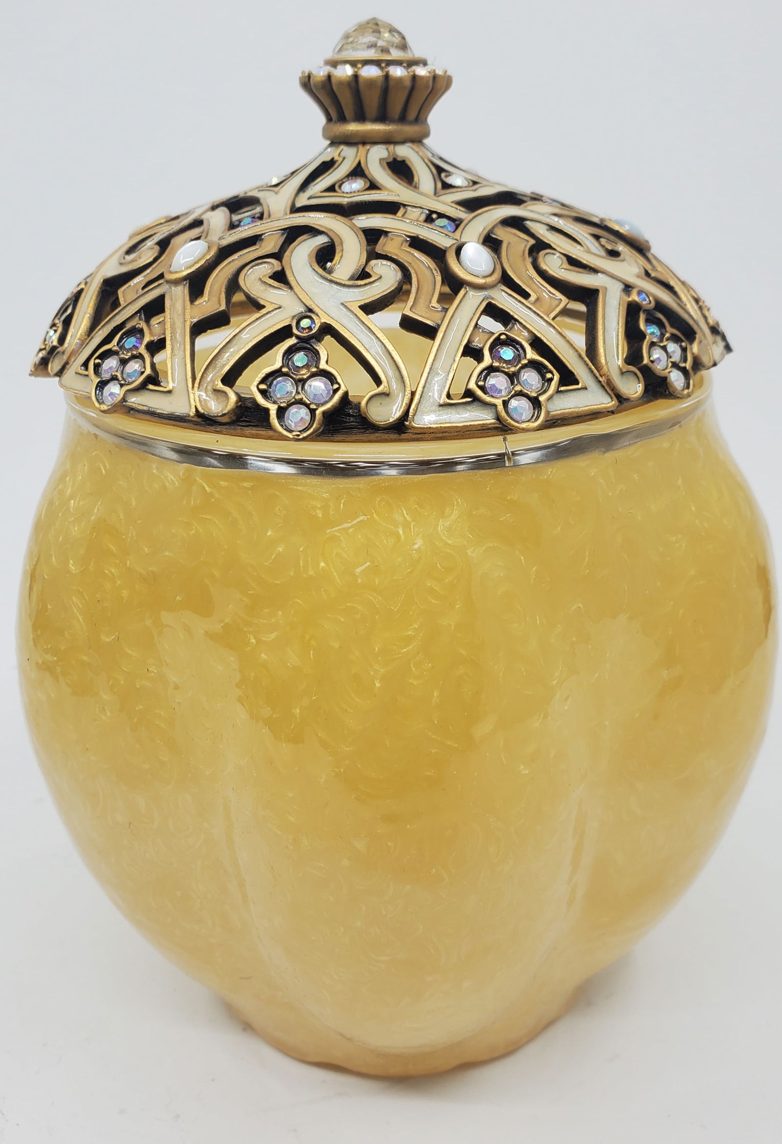 JAY STRONGWATER - Large VanityJar Arabesque Scroll Cover (1 of 6)