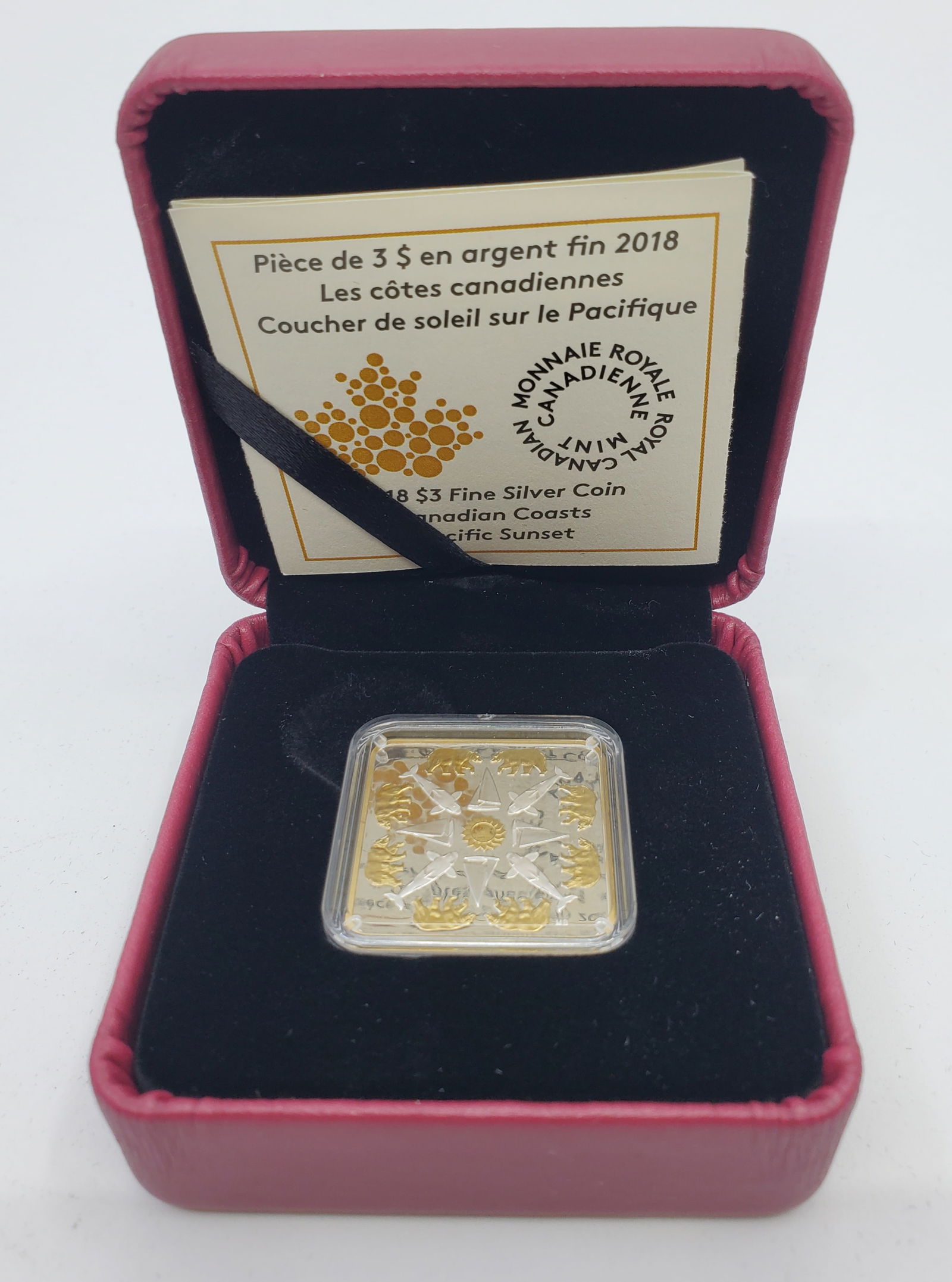 2018 $3 Fine Silver Coin Canadian Coasts Pacific Sunset (1 of 6)