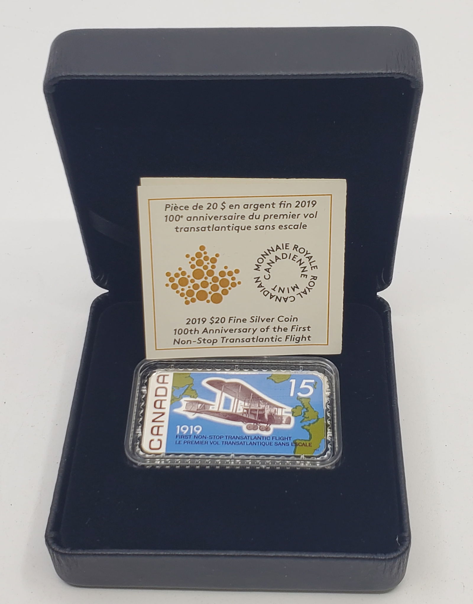2019 $20 Fine Silver Coin 100th Anniversary of the first Non-Stop Transatlantic Flight (1 of 6)