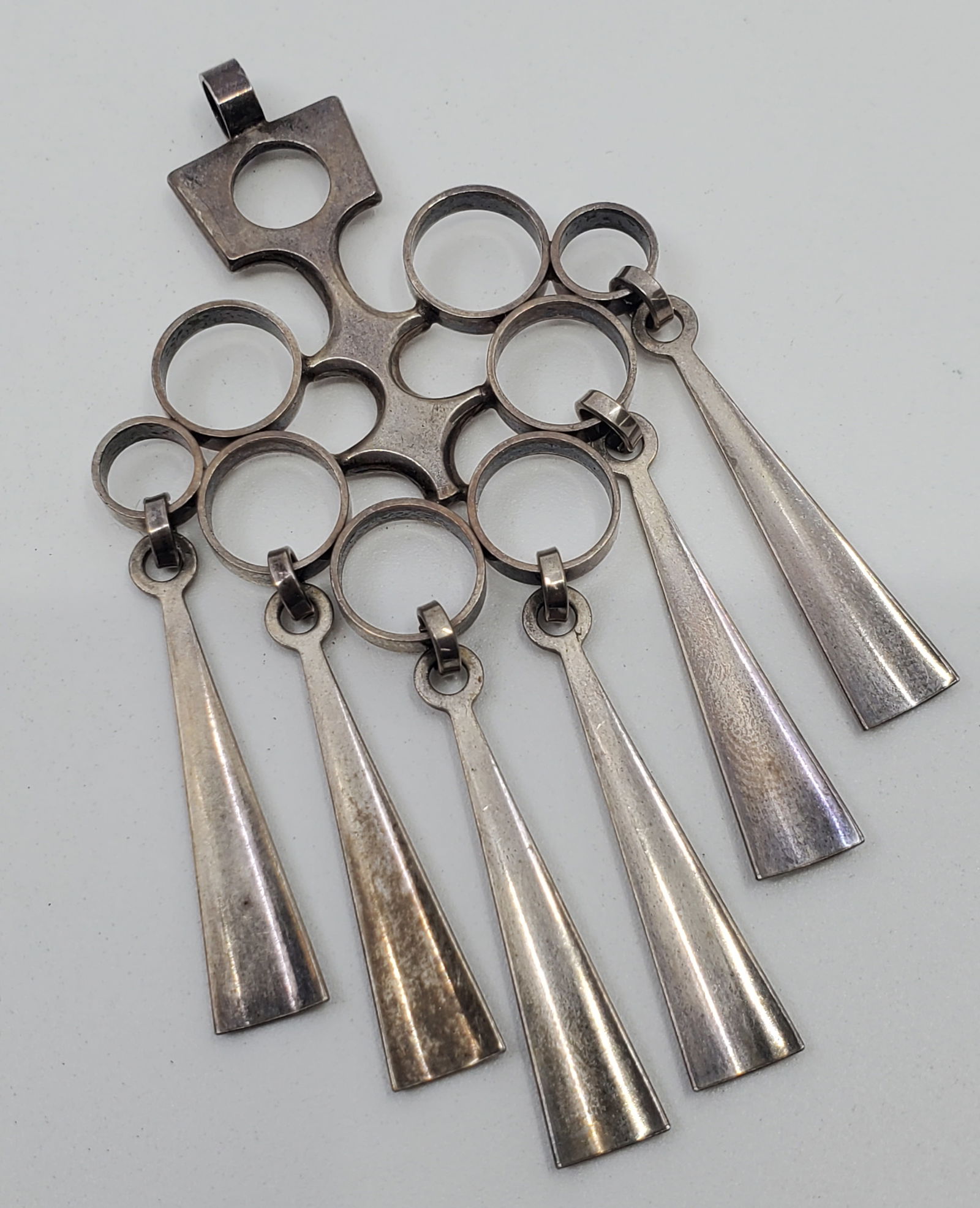 David Andersen, Norwegian, Modernist Sterling Silver Pendant (1 of 4)