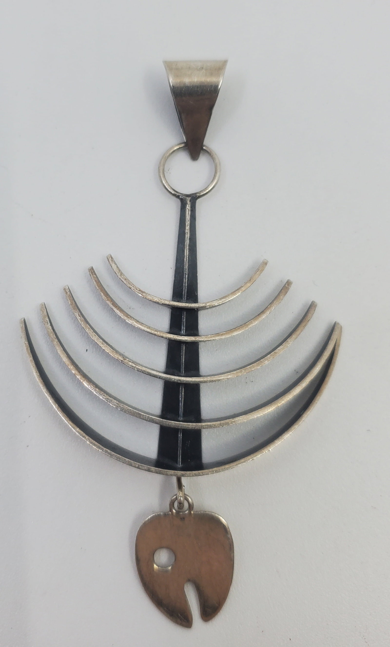 Vintage Mexican Sterling Silver Cuernavaca Fish Pendant: Sterling Silver Fish Pendant, marked on the loop Cuernavaca Mexico 9253" x 1 1/2"Weight: 8,5 g