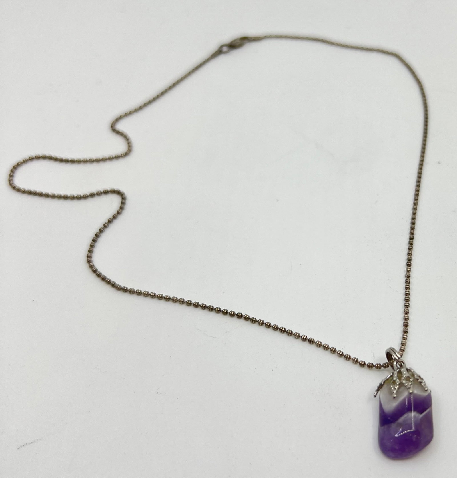Sterling Silver Amethyst Pendant Necklace Pendant: Sterling Silver Amethyst Pendant Necklace Pendant 20"Weight: 5,6 g