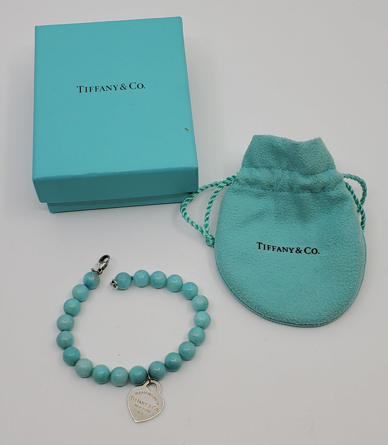 Tiffany & Co , Sterling Silver Turquoise Beads Bracelet (1 of 8)