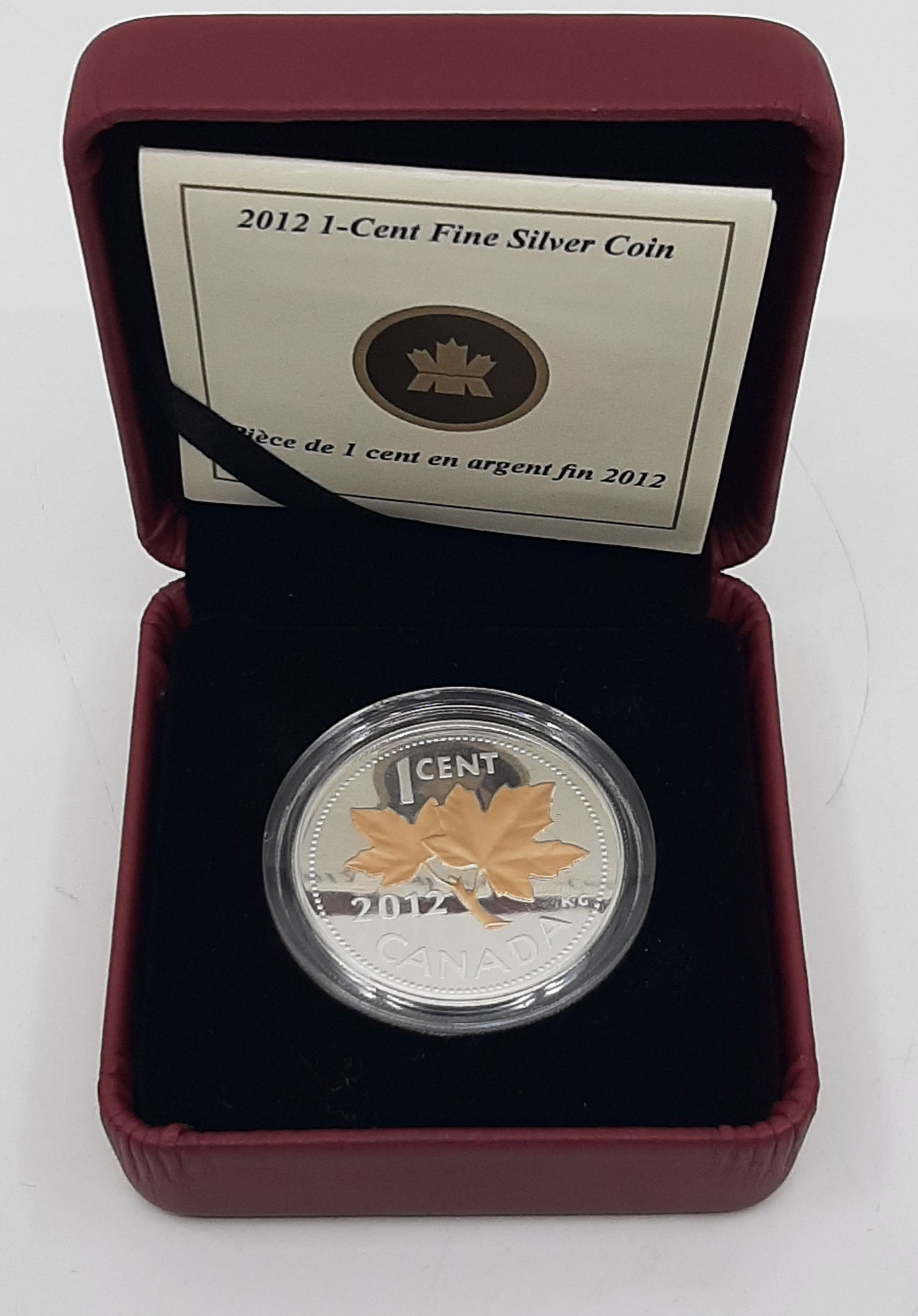 CANADA 2012 1c Colourized Fine Silver Coin (1 of 6)