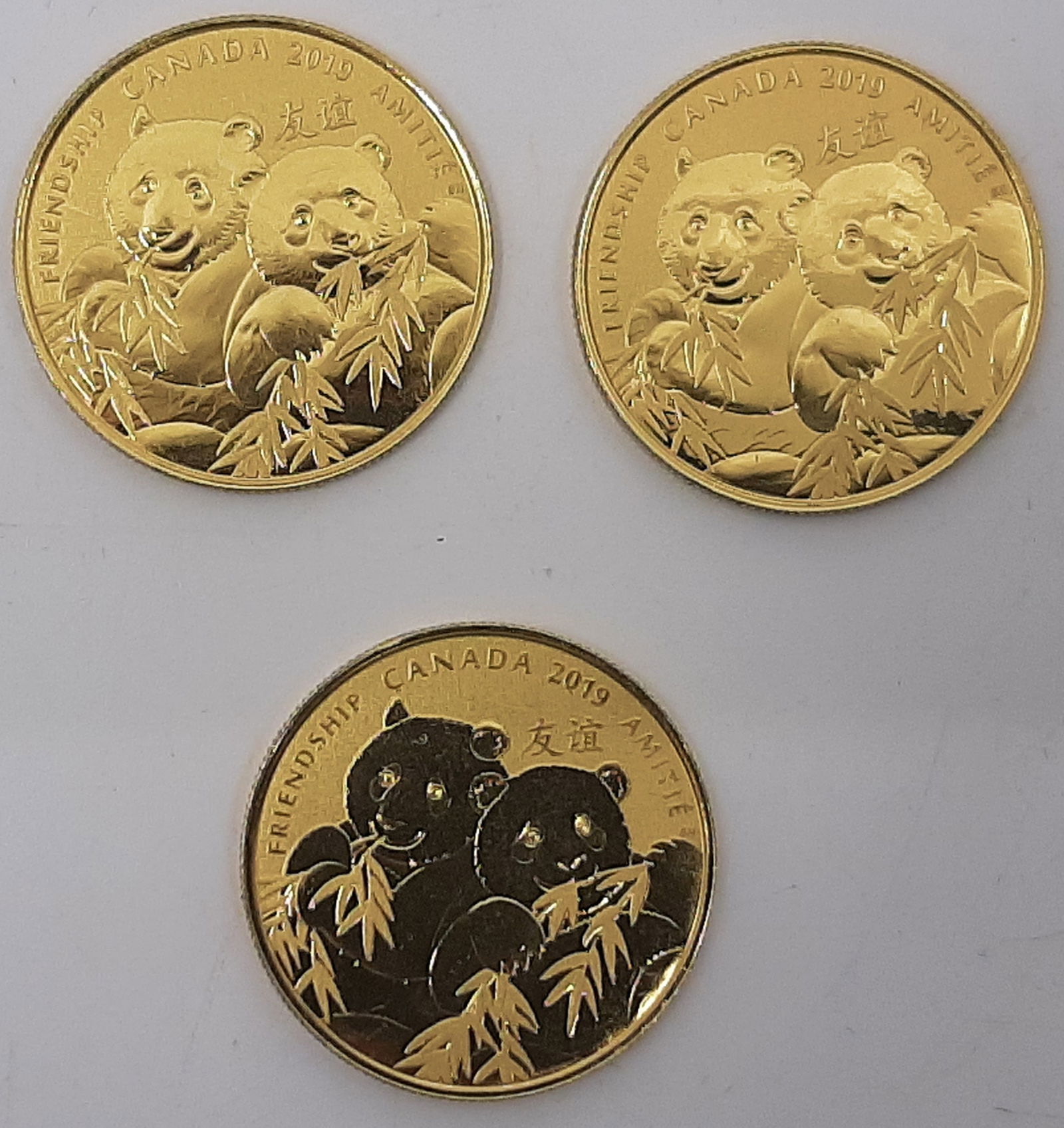 3 - CANADA 2018 $8 "Golden Gift of Friendship" Coins Gold Plated Fine Silver (1 of 2)