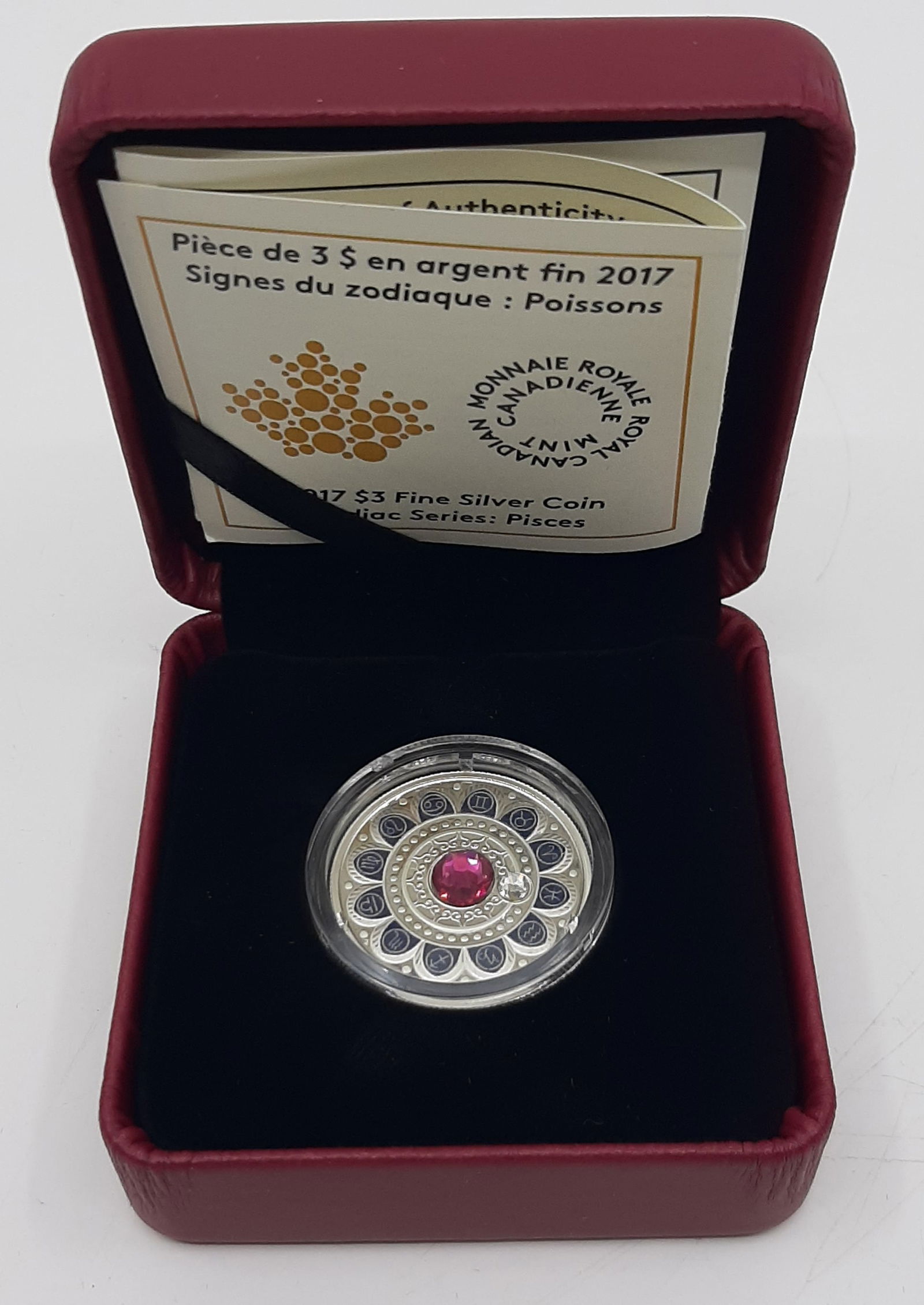 CANADA 2017 $3 Fine Silver Coin Zodiac Signs - Pisces (1 of 8)