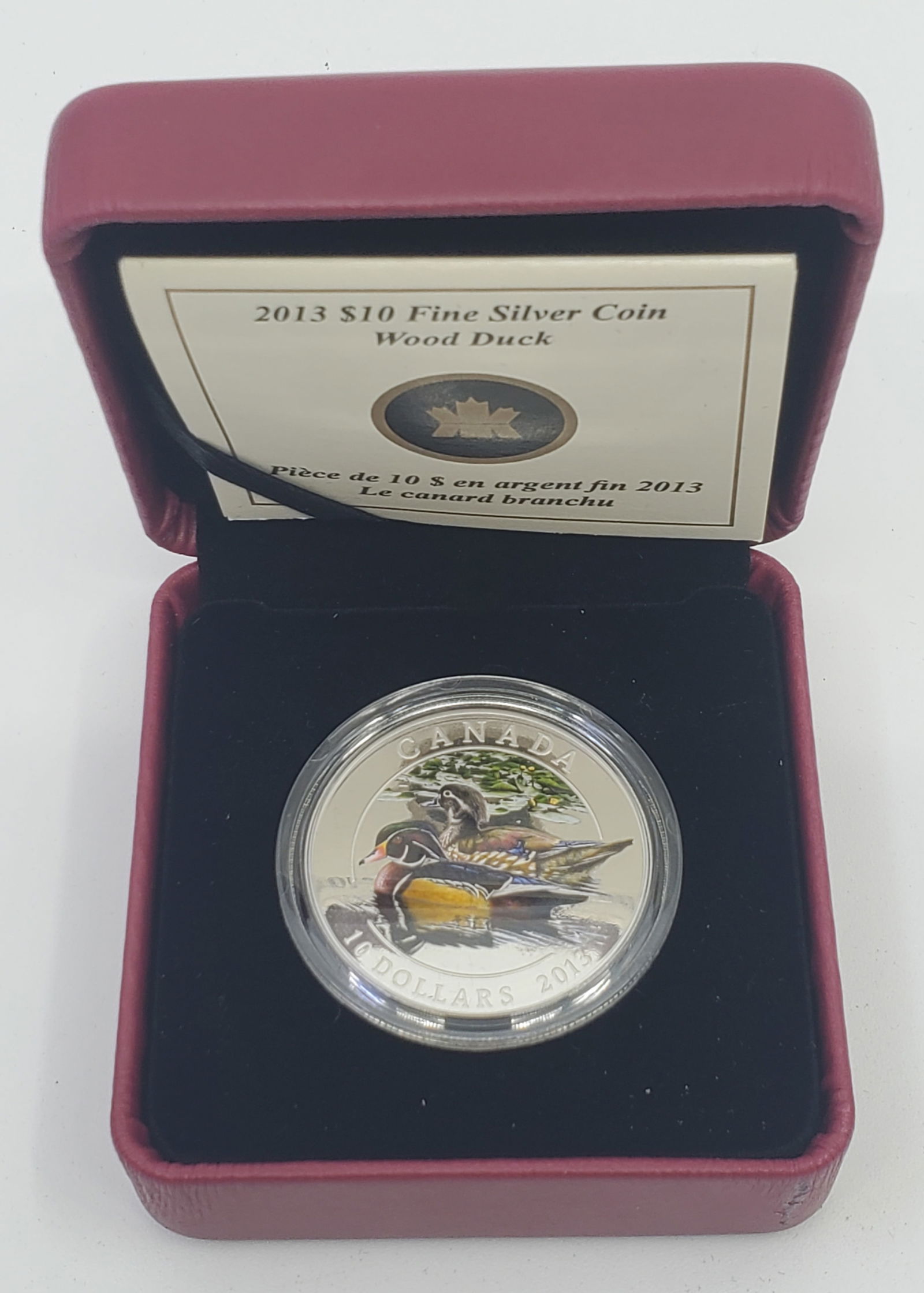 CANADA 2013 $10 Colourized Silver Coin - Wood Duck (1 of 6)