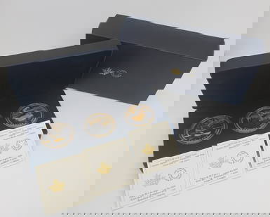 CANADA 2019 Set of 3 - Gold Plated Silver Coins - Golden Reflections: Boxed Set of 3 - 62.69 grams .9999 fine silver gold plated proof coins. As issued, encapsulated and boxed, with certificates.