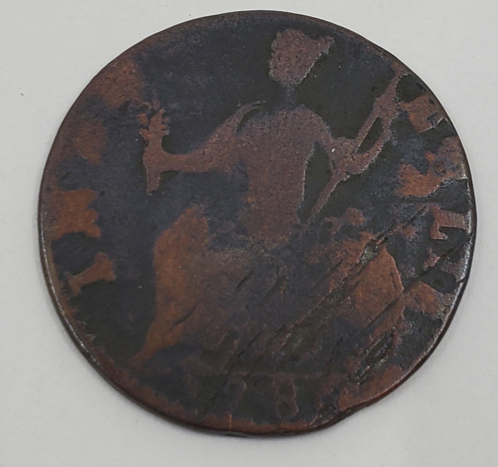 USA 1787 Connecticut Colonial Copper Coin (1 of 2)