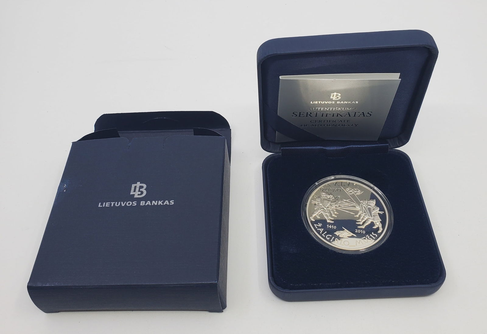 LITHUANIA 2010 50 Litas Proof Silver Coin Grunwald Battle (1 of 7)