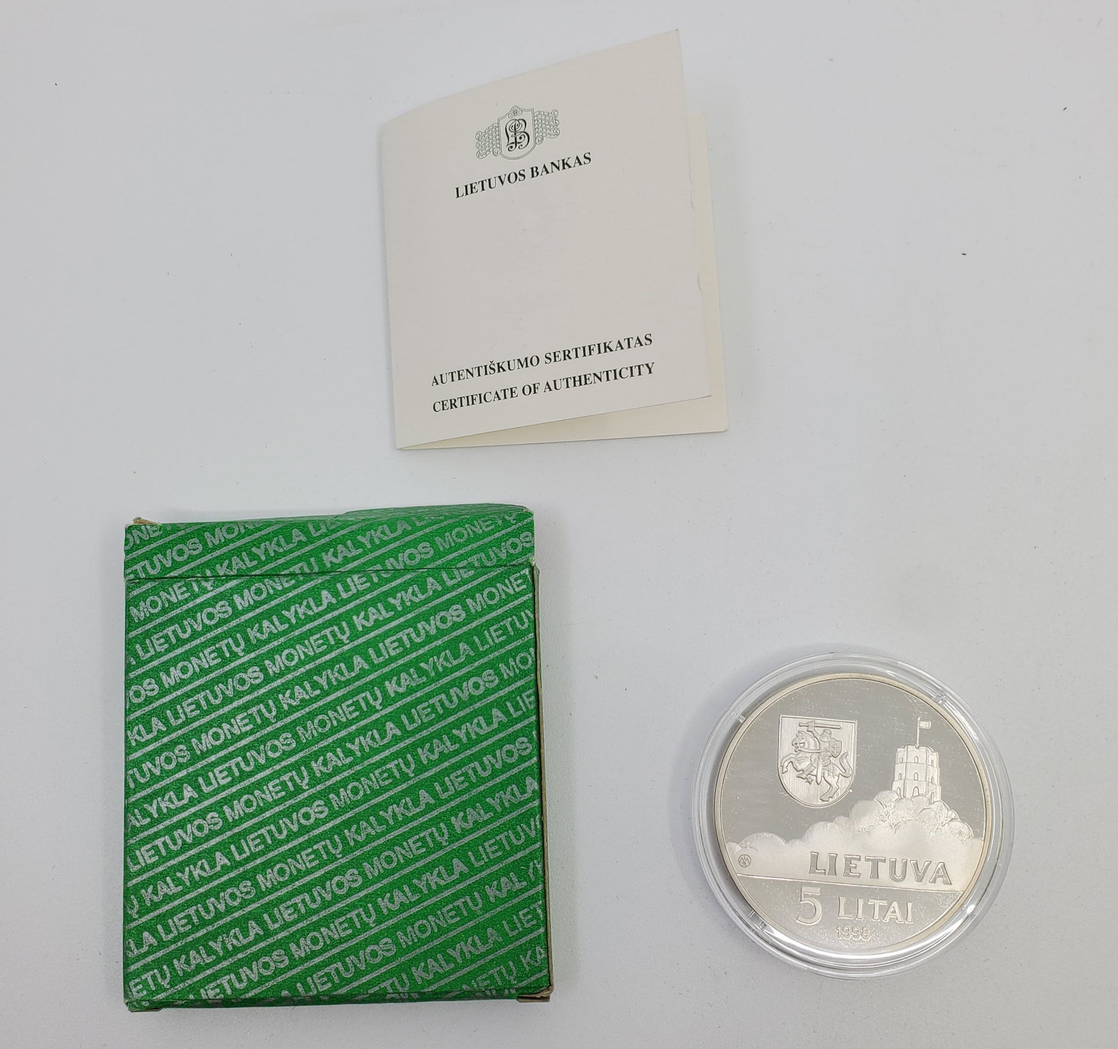 LITHUANIA 1995 5 Litas Proof Silver Coin UNICEF (1 of 6)