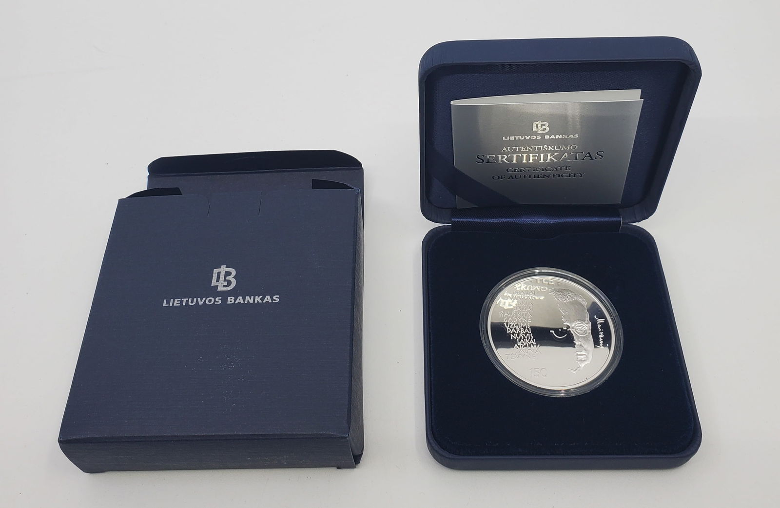 LITHUANIA 2012 50 Litas Proof Silver Coin Maironis (1 of 7)