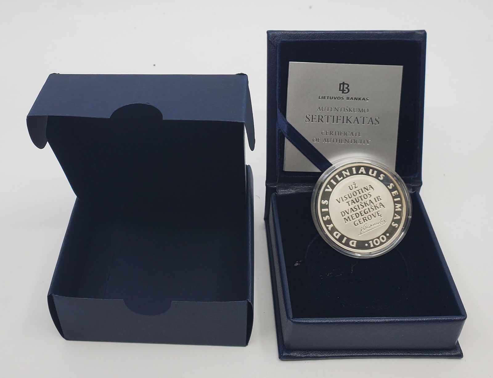 LITHUANIA 2005  50 Litas Proof Silver Coin Great Seimas of Vilnius (1 of 7)