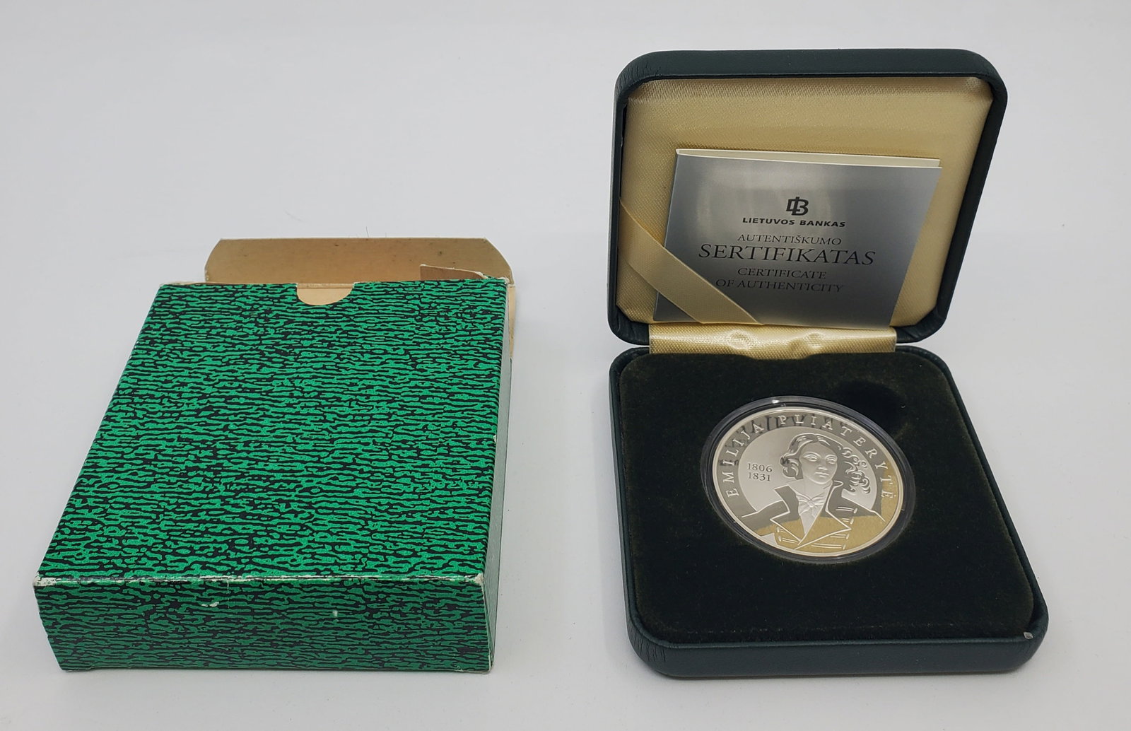 LITHUANIA 2006 50 Litas Proof Silver Coin Emilija Pliateryté (1 of 7)