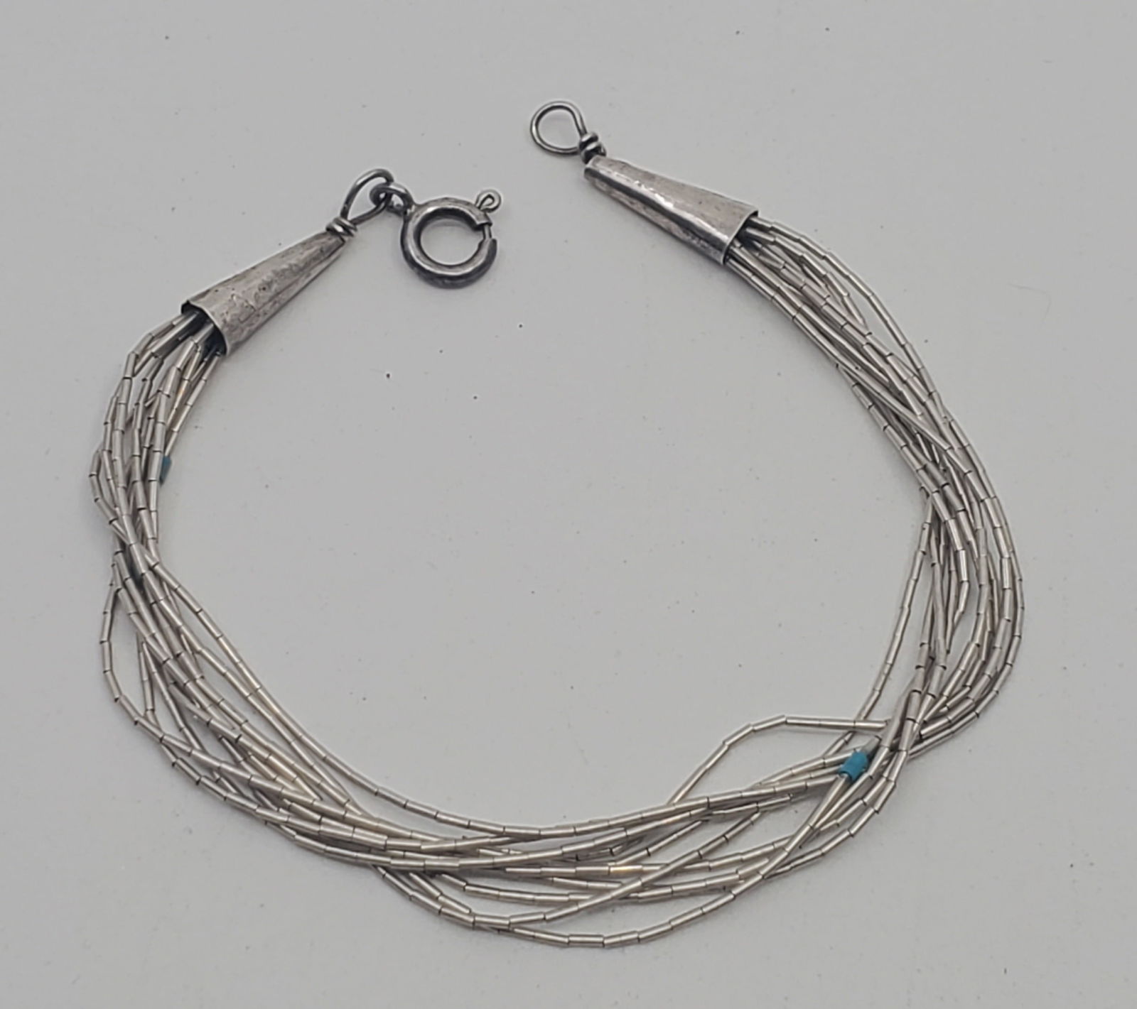 Navajo Vintage Sterling Silver Multi Strand Bracelet (1 of 3)