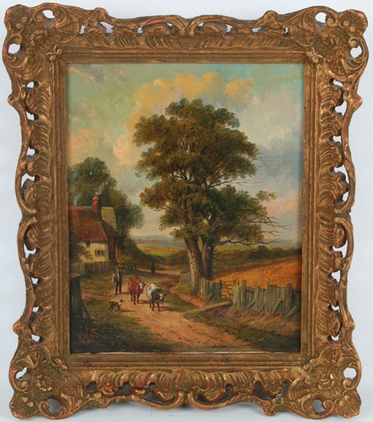 Pair of Paintings: The Cornfield and The Lake