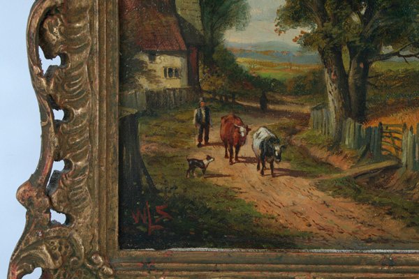 Pair of Paintings: The Cornfield and The Lake - 5