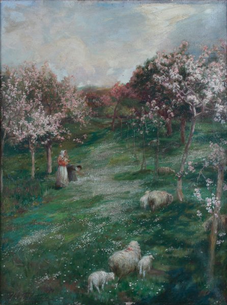 John William Schofield, Landscape with Sheep - 2