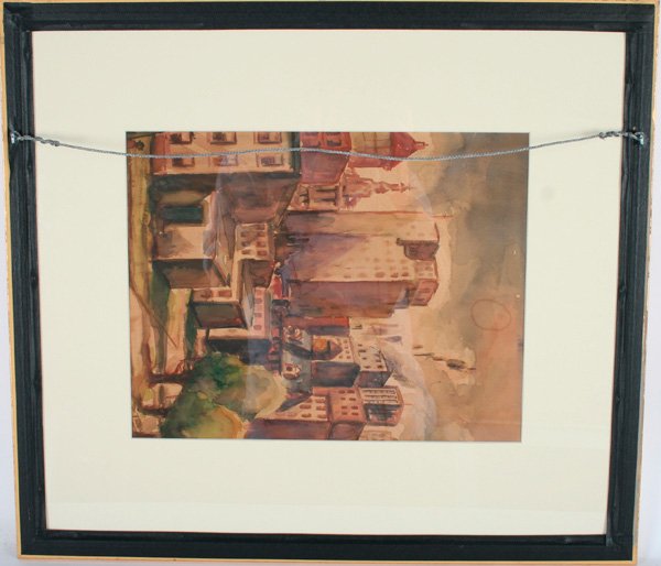 Dox Thrash, City Scenes, double-sided watercolor - 4