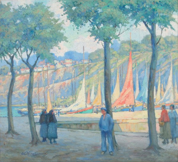 Albert Van Nesse Greene, Sailboat Scene  - 2