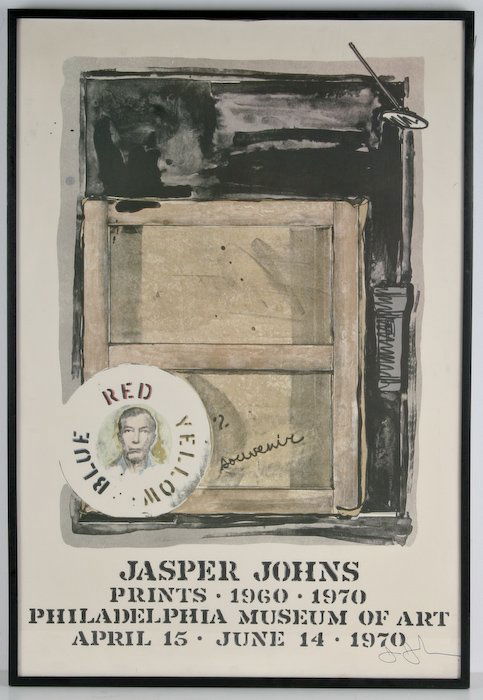 Jasper Johns Philadelphia Museum of Art Poster: Jasper Johns (American, b. 1930) Jasper Johns Philadelphia Museum of Art Poster, 1970, lithograph in colors, signed lower right recto "Jasper Johns", 1 of 200, 23-5/8 x 17-1/4 inches (image), 34 x 23