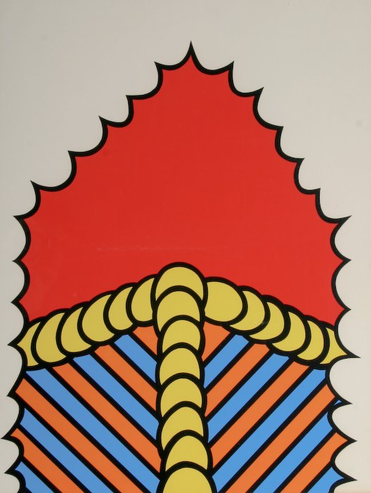 Nicholas Krushenick, Untitled: Nicholas Krushenick (American, 1929-1999) Untitled, 1967, screenprint in colors, AP, 25 x 19 inches (sight), under Plexiglas in metal sectional frame. Provenance: Atlantic Richfield Co., Los Angeles;