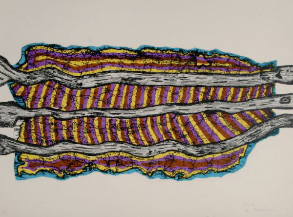 Rafael Ferrer, Istoria de la Isla III: Rafael Ferrer (Puerto Rican, b. 1933) Istoria de la Isla III, Tam # 74-189, 1974, lithograph in colors, numbered and signed along lower margin "V/VII R. Ferrer", 20 x 27 inches (sheet), under Plexigla