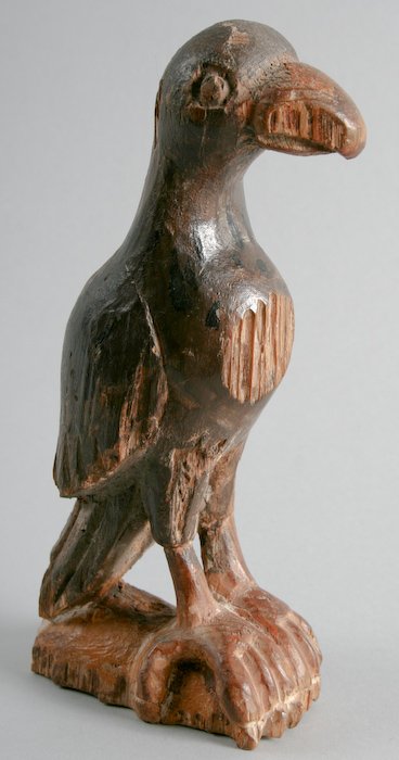 Circle of Wilhelm Schimmel, A Hand-Carved and : Circle of Wilhelm Schimmel of Cumberland Valley, PA (German/American, 1817-1890), Hand-Carved and Painted Eagle, 8 x 4-1/4 x 2 inches. Provenance: Estate of John R. Kaiser.