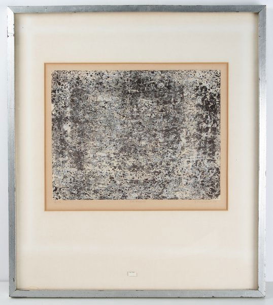 Jean Dubuffet, Sol becquete: Jean Dubuffet (French, 1901-1985) Sol becquete, lithograph in colors, 21 x 19-3/4 inches (irregular sheet), numbered, titled, signed and dated along lower margin "18/30 Sol becquete J. Dubuffet 58", u